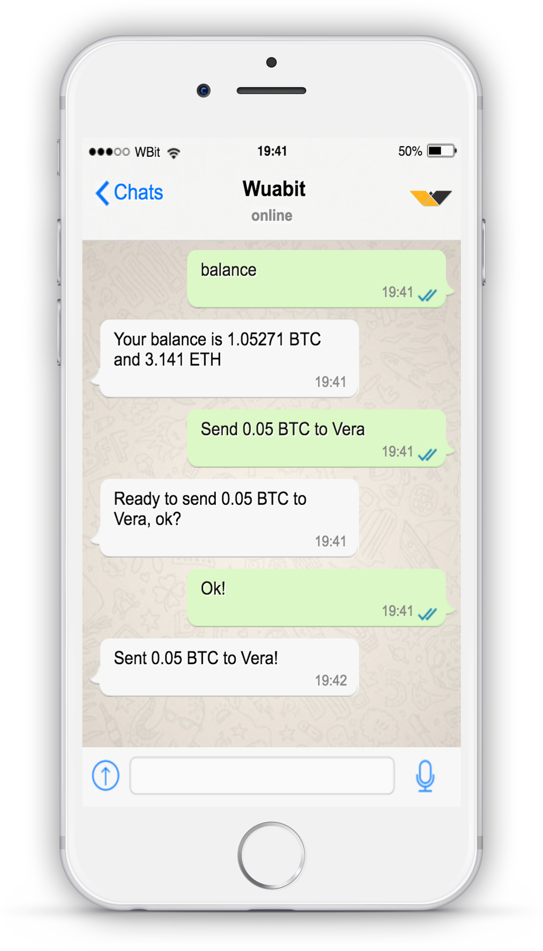 Bitcoin Chat App.